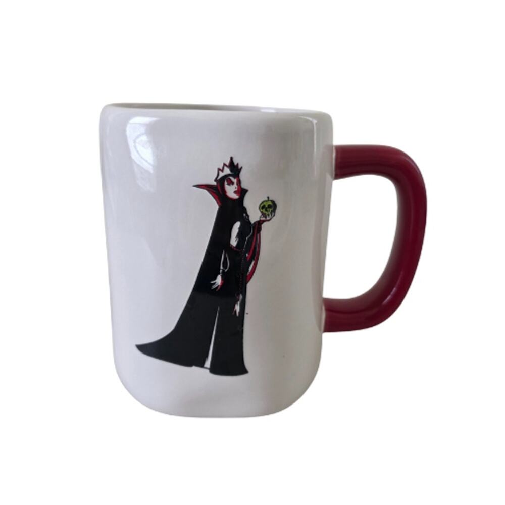 Rae Dunn Disney Villains Mirror Mirror Evil Queen Mug Red Handle Ceramic Coffee